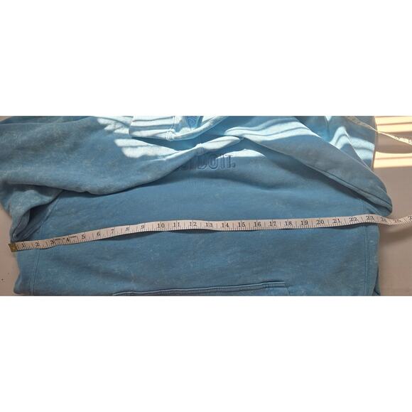 Nike Blue Bleach Washed Embroidered Hoodie Size LG Streetwear Casual Comfy - Picture 8 of 10